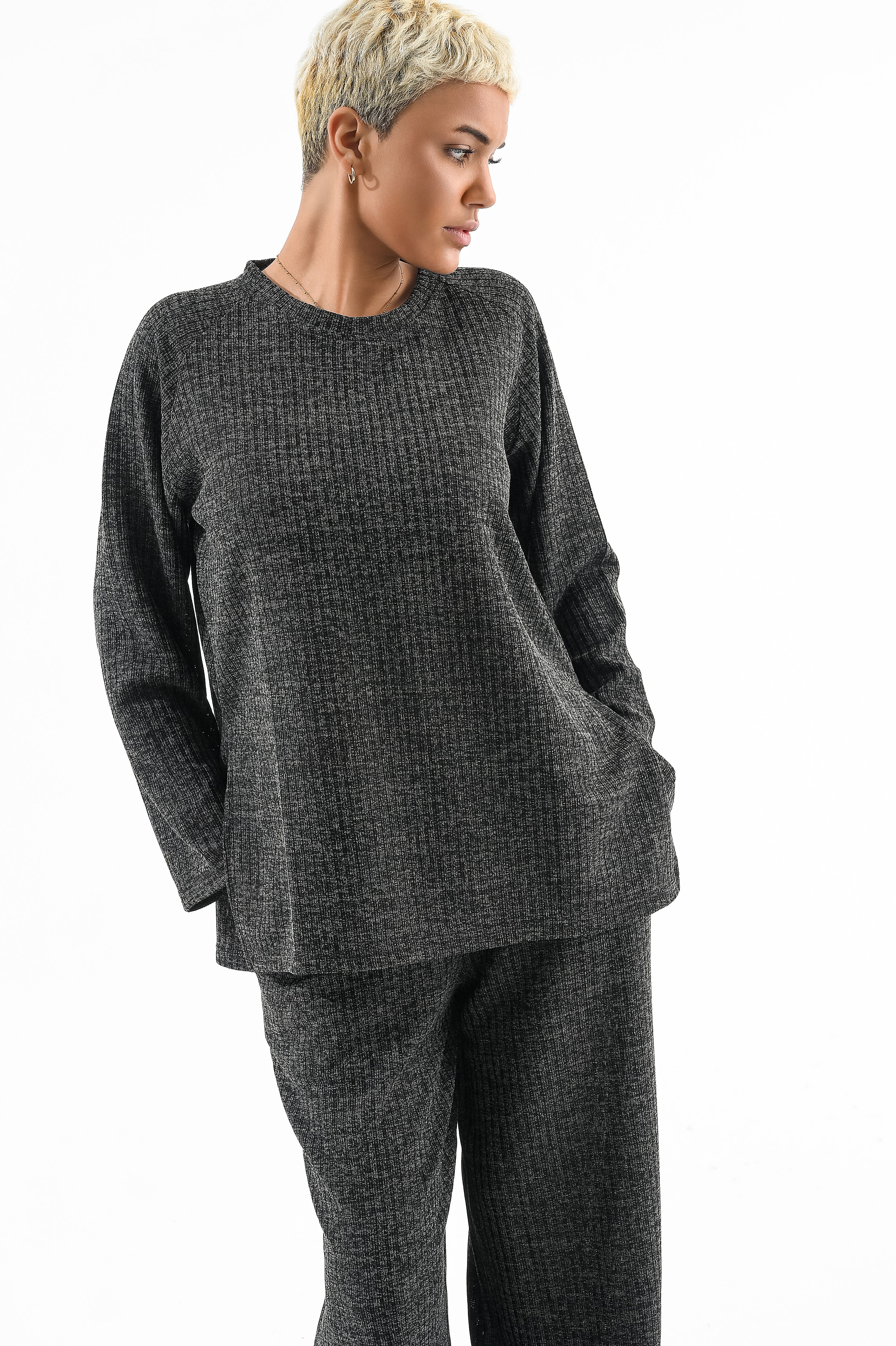 Rib Set Crew Neck