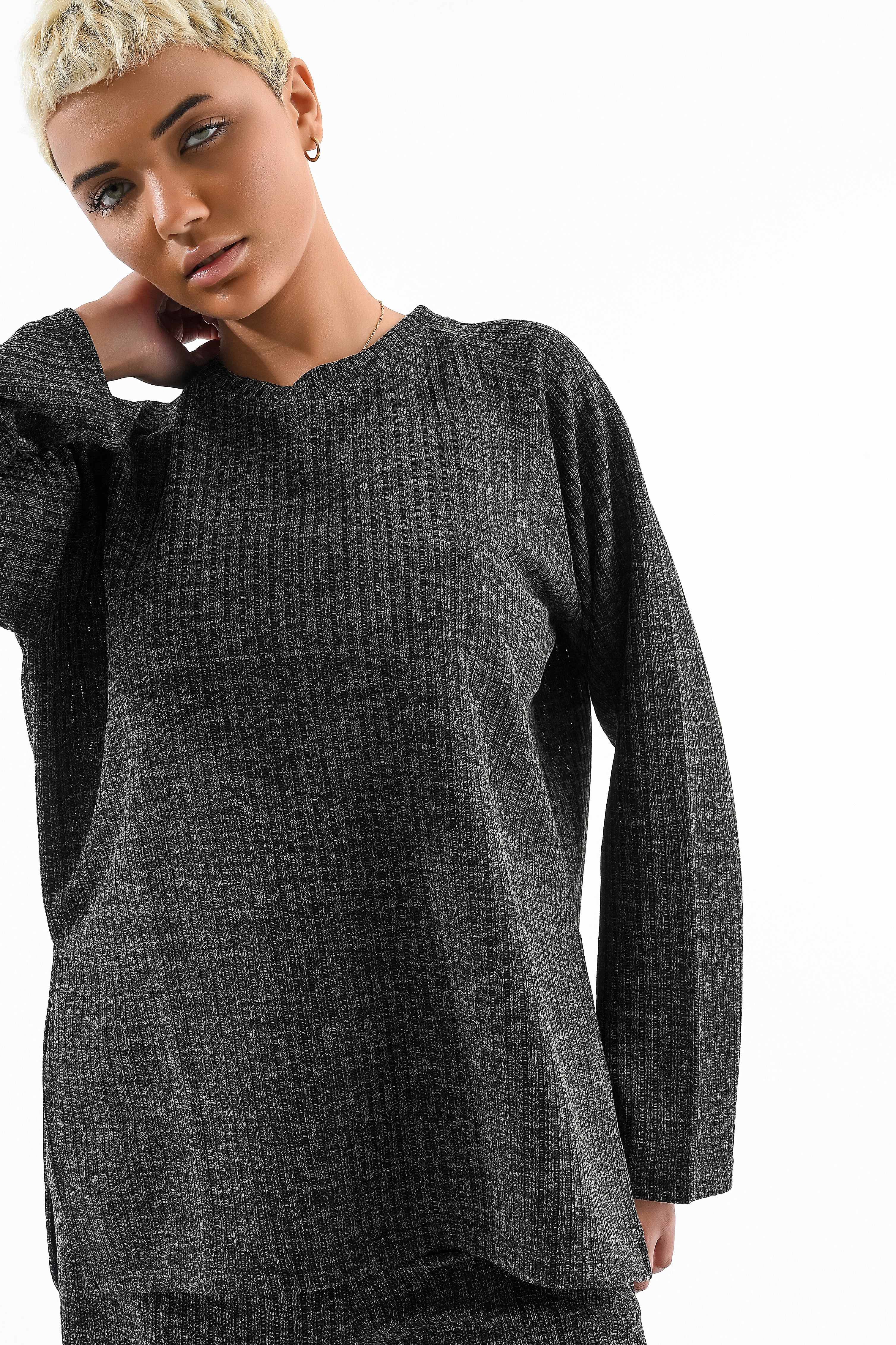 Rib Set Crew Neck