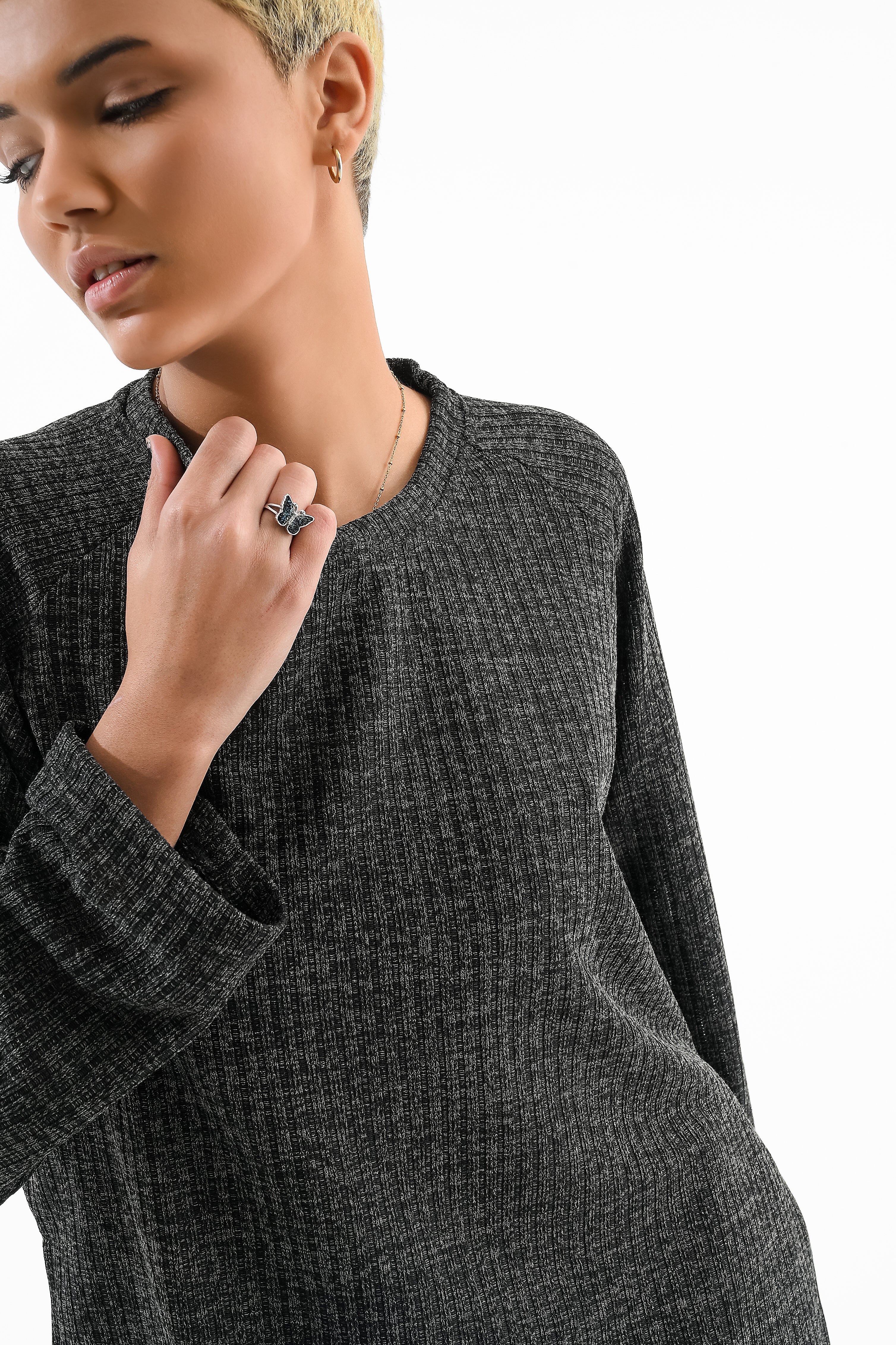 Rib Set Crew Neck