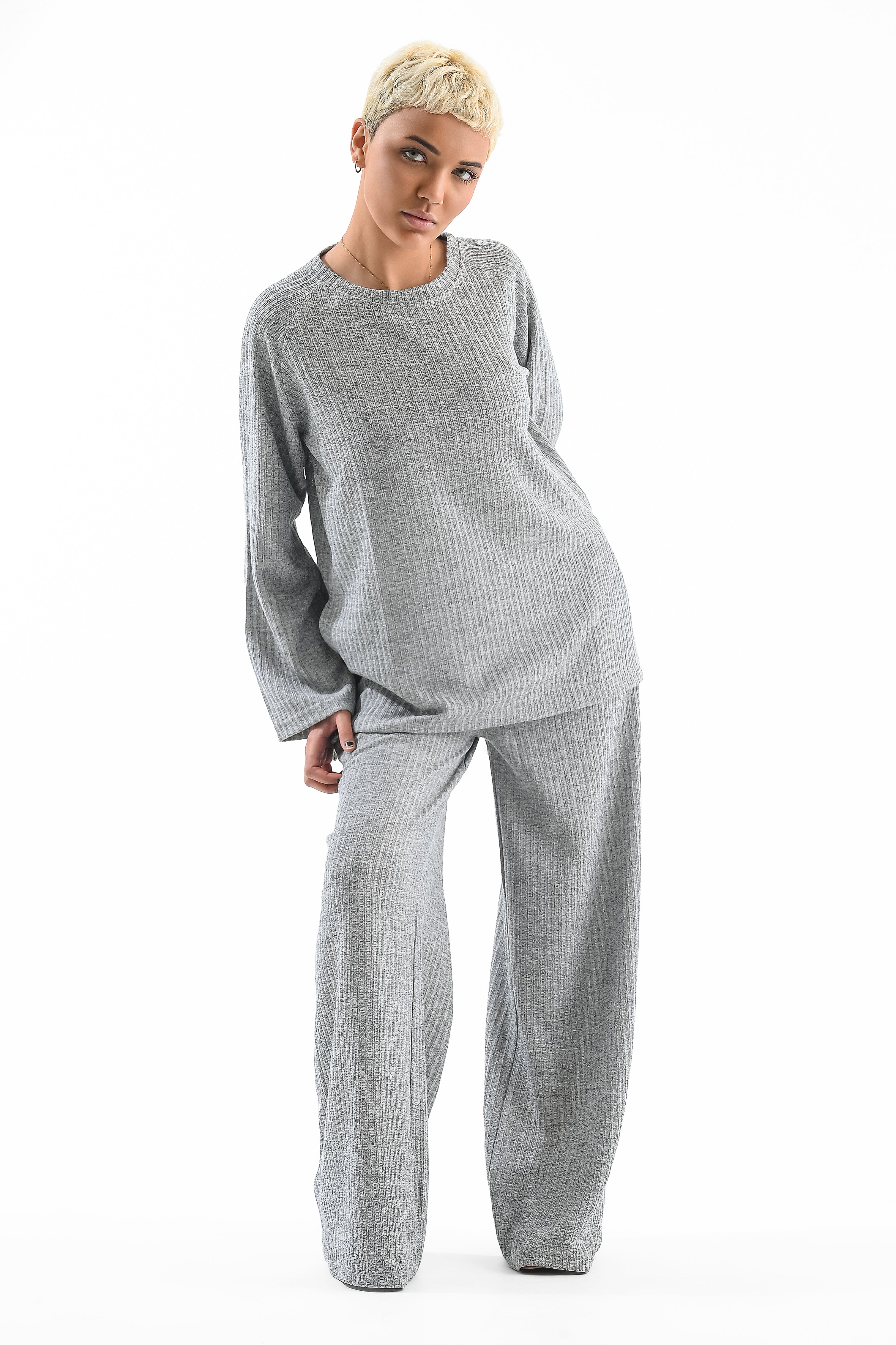 Rib Set Crew Neck