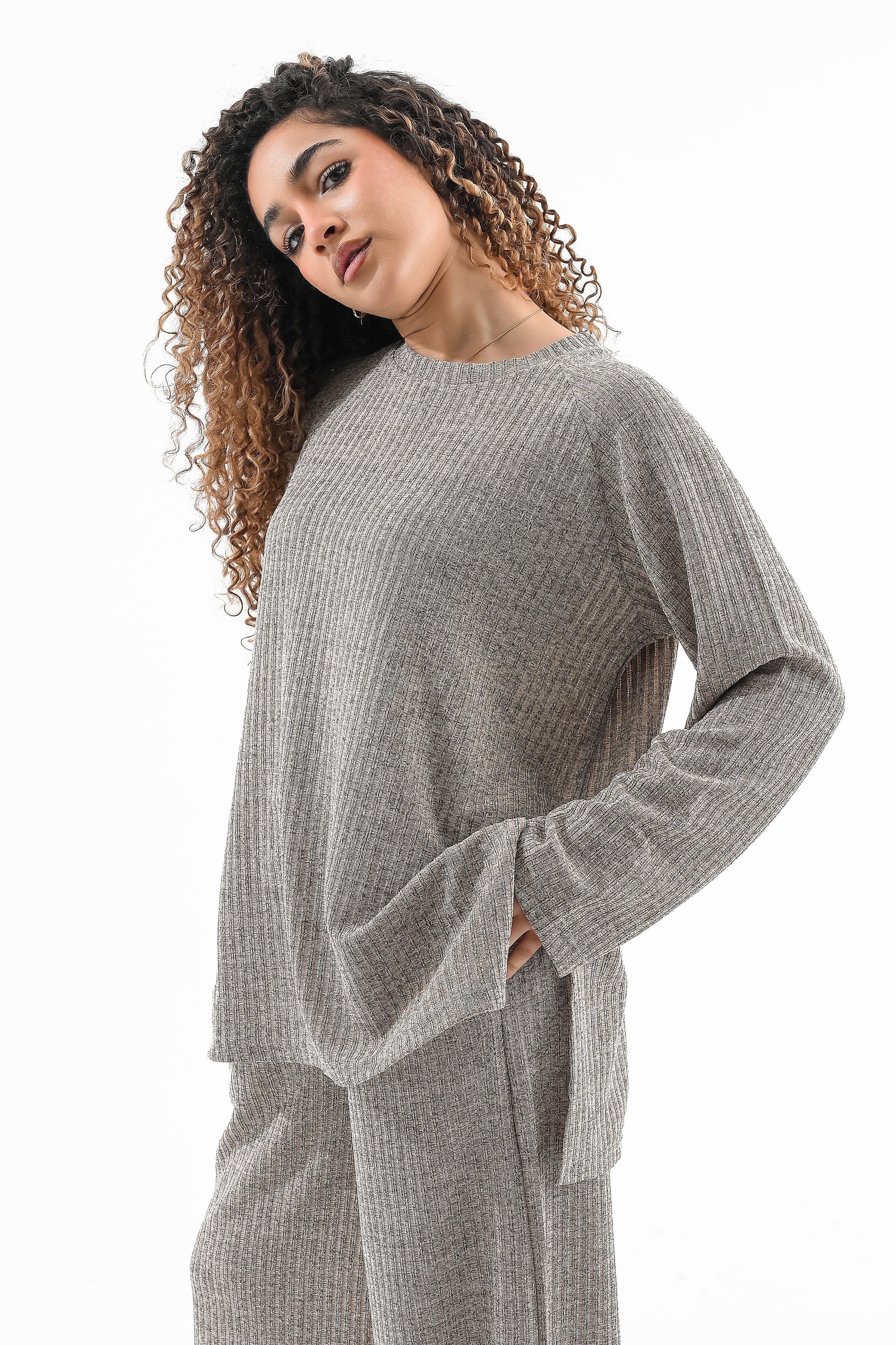 Rib Set Crew Neck
